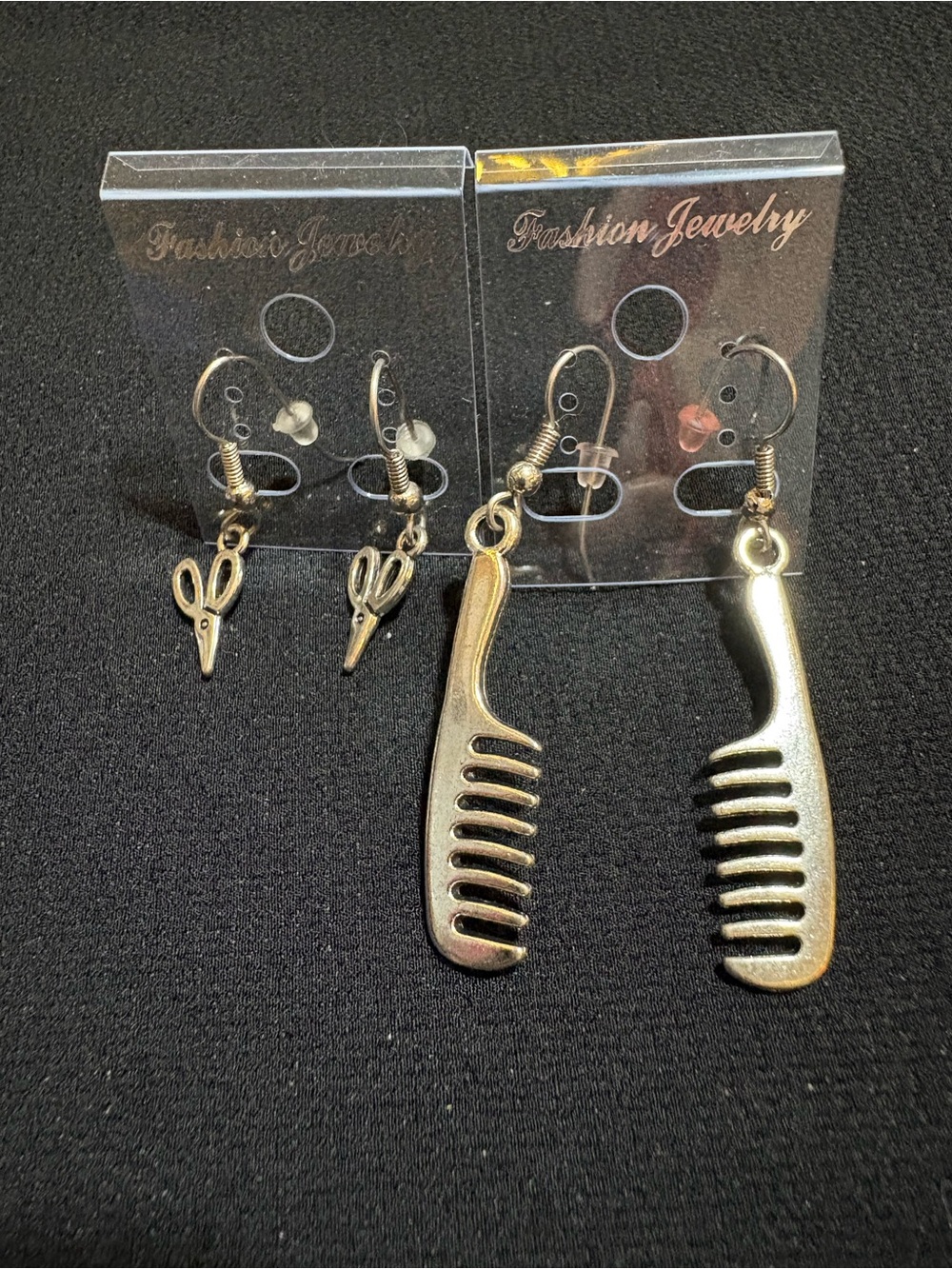 Velvet Magpie Handmade Salon Earrings Set of 2 Combs and Scissors